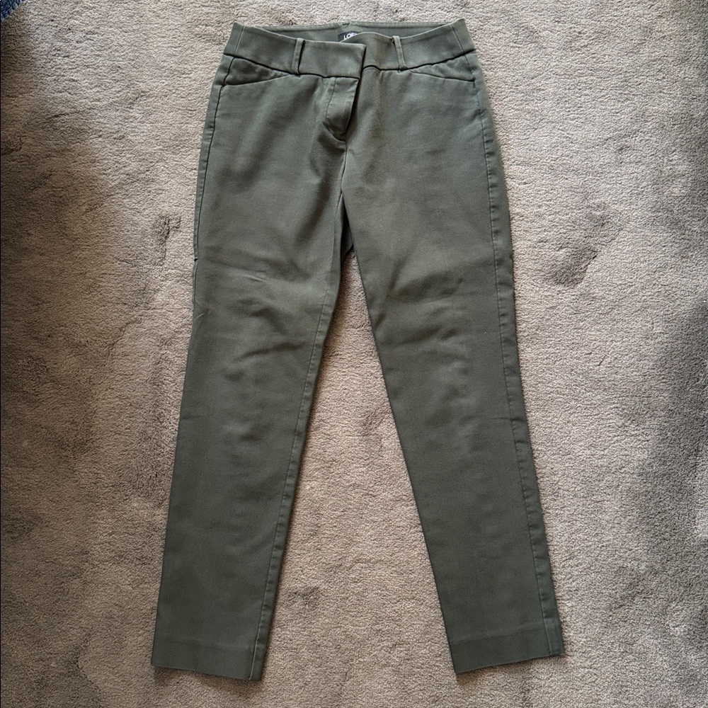LOFT, Julie Skinny, Green Pants